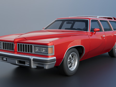 Pontiac LeMans Safari Wagon 1977 Model Cetak 3D