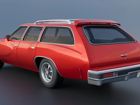 Pontiac LeMans Safari Wagon 1977 3D Print Model