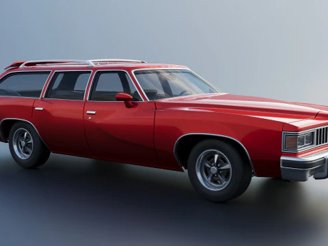Pontiac LeMans Safari Wagon 1977 3D Print Model