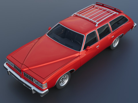 Pontiac LeMans Safari Wagon 1977 Model Cetak 3D