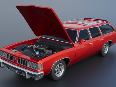 Pontiac LeMans Safari Wagon 1977 Model Cetak 3D