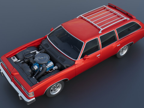 Pontiac LeMans Safari Wagon 1977 Model Cetak 3D