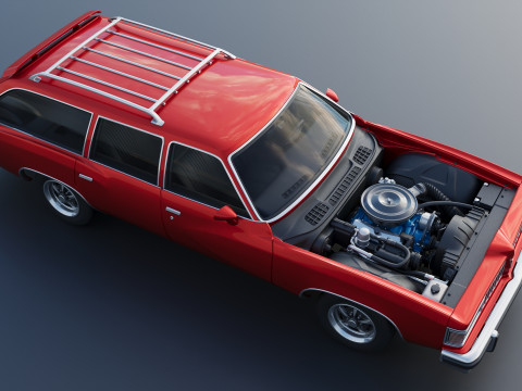 Pontiac LeMans Safari Wagon 1977 Model Cetak 3D