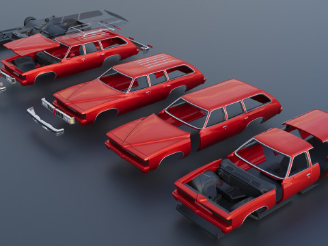 Pontiac LeMans Safari Wagon 1977 Model Cetak 3D