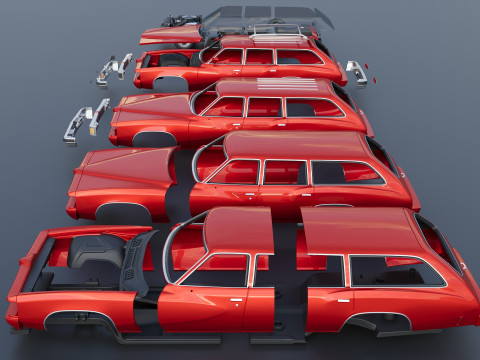 Pontiac LeMans Safari Wagon 1977 Model Cetak 3D