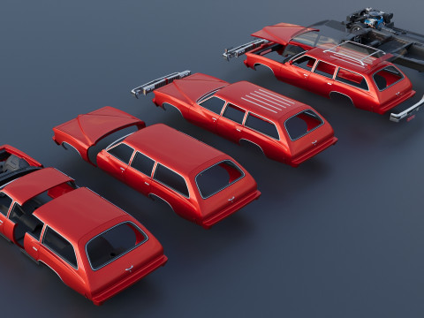 Pontiac LeMans Safari Wagon 1977 Model Cetak 3D