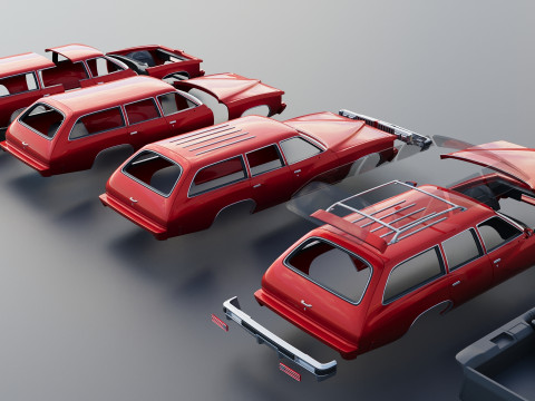 Pontiac LeMans Safari Wagon 1977 Model Cetak 3D