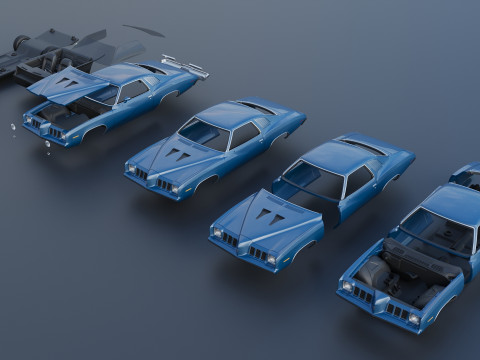 Pontiac Grand Am 1973 3Dプリントモデル