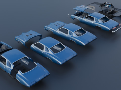 Pontiac Grand Am 1973 3Dプリントモデル