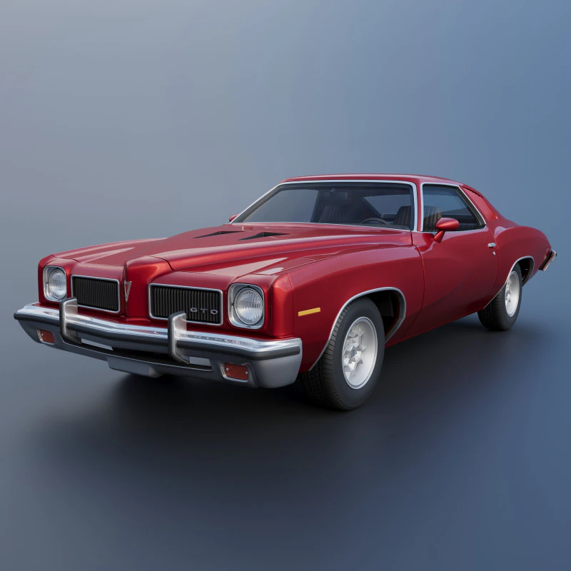 Pontiac GTO 1973 3D Print Model .c4d .max .obj .3ds .fbx .stl .blend 