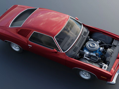 Pontiac GTO 1973 3D Print Model