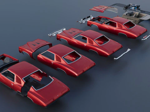 Pontiac GTO 1973 3D Print Model