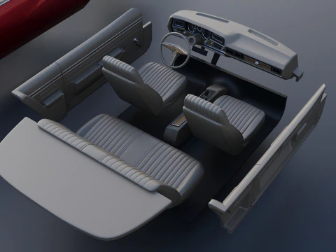 Pontiac GTO 1973 3D Print Model