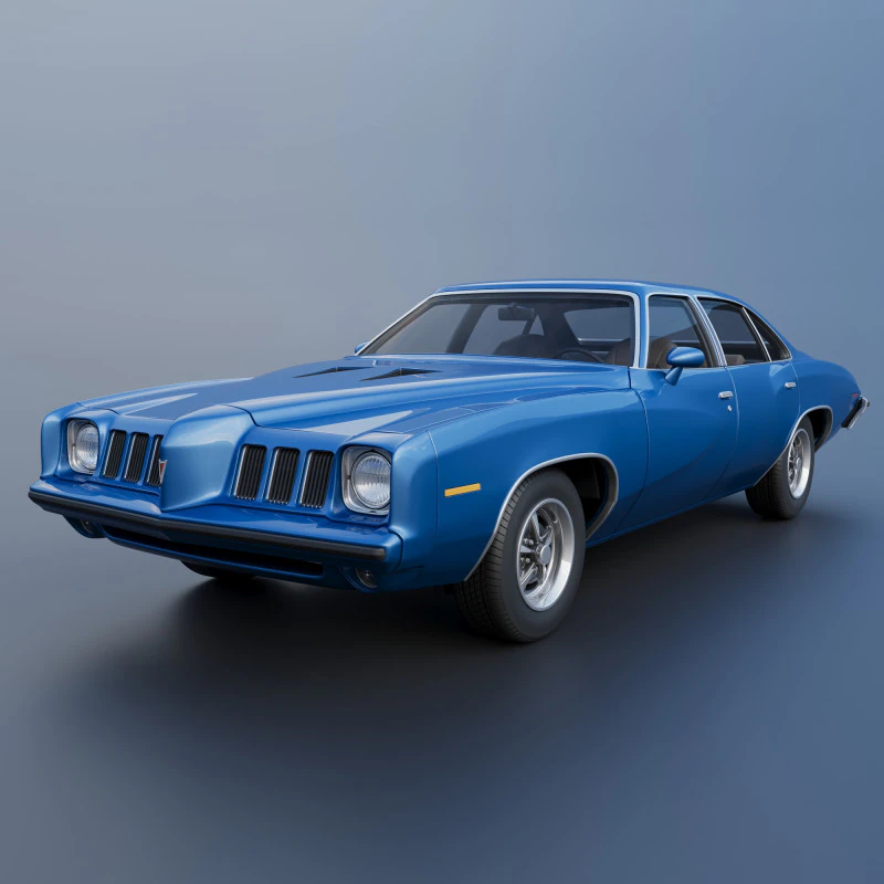 Pontiac Grand Am 4 Door 1973 3D Print Model .c4d .max .obj .3ds .fbx .stl .blend 