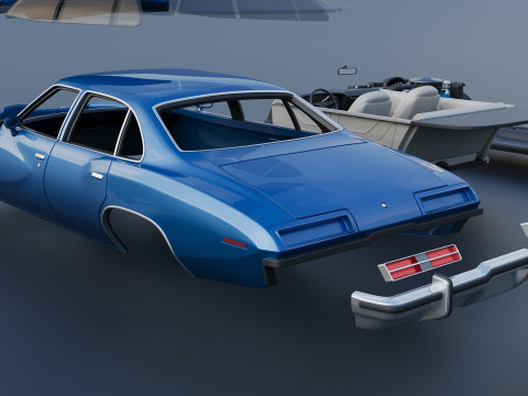 Pontiac Grand Am 4 Door 1973 3D 打印模型