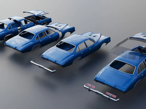 Pontiac Grand Am 4 Door 1973 3D Print Model