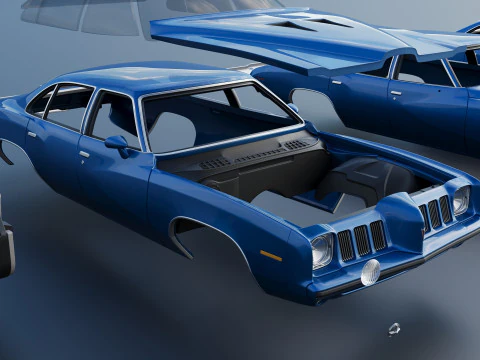 Pontiac Grand Am 4 Door 1973 3D Print Model