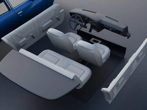 Pontiac Grand Am 4 Door 1973 3D Print Model