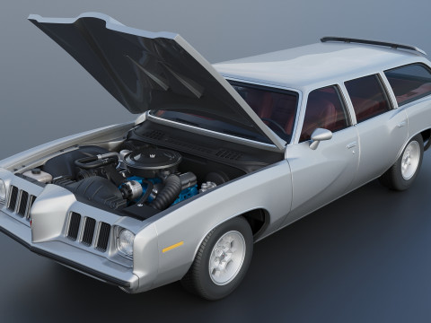 Pontiac Grand Am Station Wagon 1973 3D Print Model