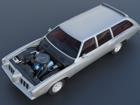 Pontiac Grand Am Station Wagon 1973 3D Print Model