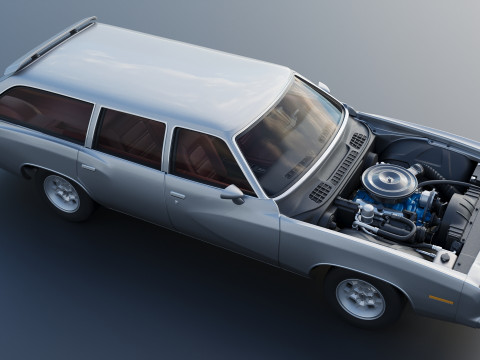 Pontiac Grand Am Station Wagon 1973 3D Print Model