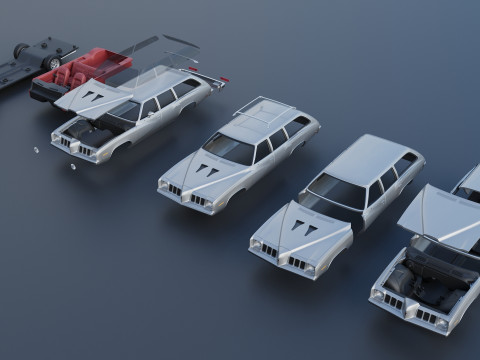 Pontiac Grand Am Station Wagon 1973 3D Print Model