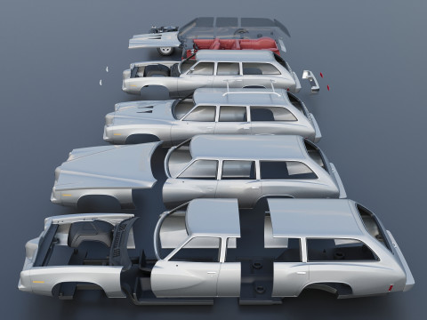 Pontiac Grand Am Station Wagon 1973 3D Print Model