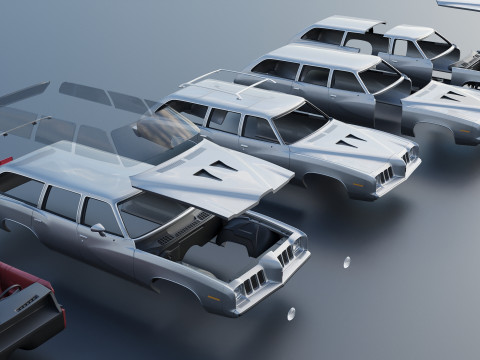 Pontiac Grand Am Station Wagon 1973 3D Print Model