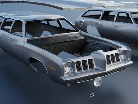 Pontiac Grand Am Station Wagon 1973 3D Print Model