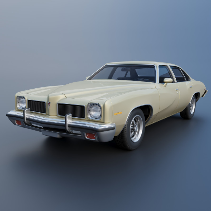 Pontiac LeMans 4 Door 1973 3D Baskı Modeli .c4d .max .obj .3ds .fbx .stl .blend 