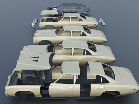 Pontiac LeMans 4 Door 1973 3D Baskı Modeli