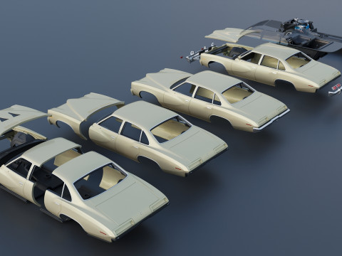 Pontiac LeMans 4 Door 1973 3D Baskı Modeli