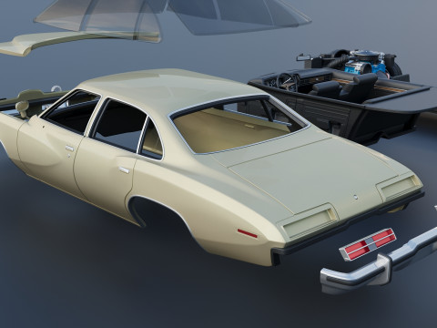 Pontiac LeMans 4 Door 1973 3D Baskı Modeli