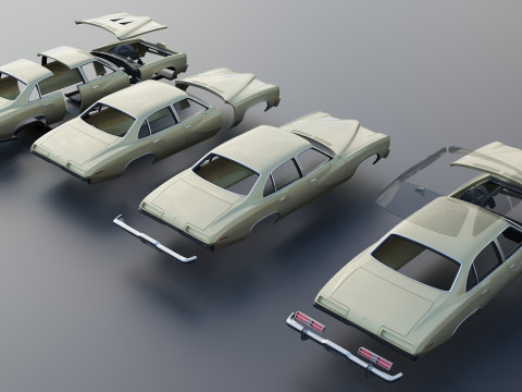Pontiac LeMans 4 Door 1973 3D Baskı Modeli