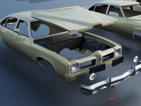 Pontiac LeMans 4 Door 1973 3D Baskı Modeli