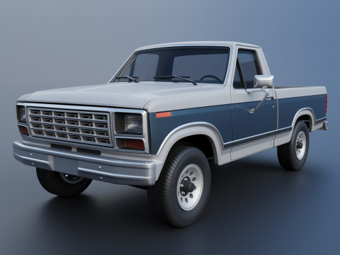 Pickup Truck F-150 1980 3D Print Model