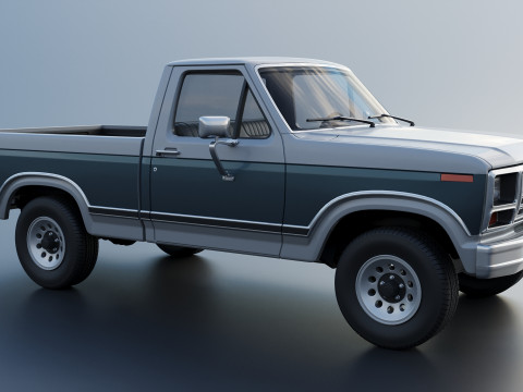 Pickup Truck F-150 1980 3D Принт Модель