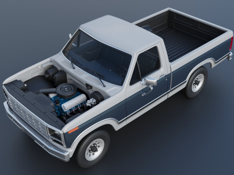 Pickup Truck F-150 1980 3D Принт Модель