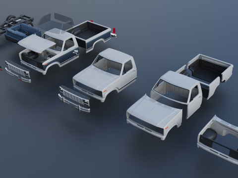 Pickup Truck F-150 1980 3D Принт Модель