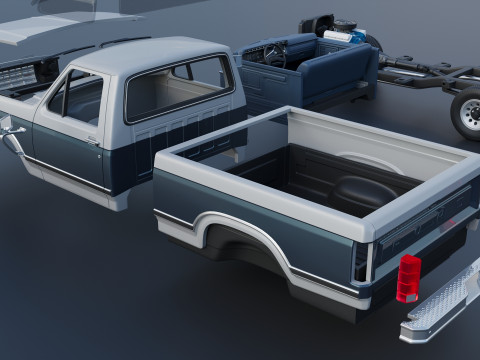 Pickup Truck F-150 1980 3D Принт Модель
