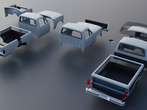 Pickup Truck F-150 1980 3D Принт Модель