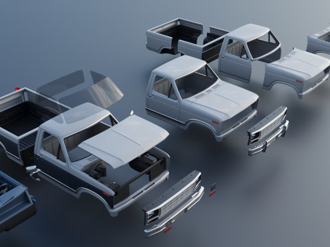 Pickup Truck F-150 1980 3D Принт Модель