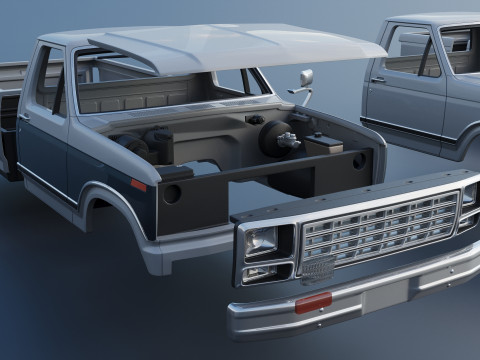 Pickup Truck F-150 1980 3D Принт Модель