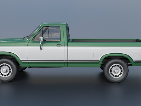 Pickup Truck F-150 Long Bed 1980 3D Принт Модель