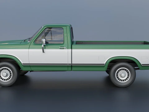 Pickup Truck F-150 Long Bed 1980 3D Print Model