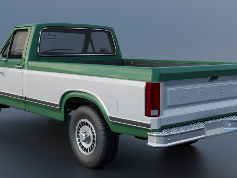 Pickup Truck F-150 Long Bed 1980 3D Принт Модель