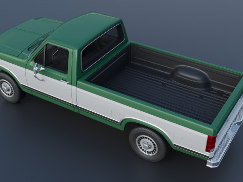 Pickup Truck F-150 Long Bed 1980 3D Принт Модель