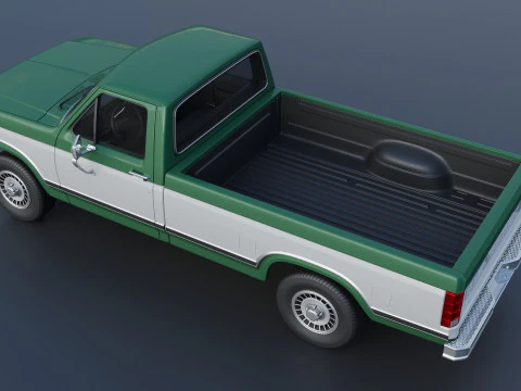 Pickup Truck F-150 Long Bed 1980 3D Print Model