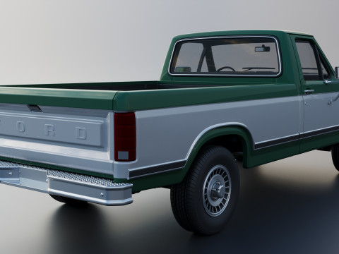 Pickup Truck F-150 Long Bed 1980 3D Принт Модель