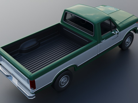 Pickup Truck F-150 Long Bed 1980 3D Принт Модель